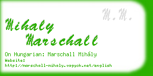 mihaly marschall business card